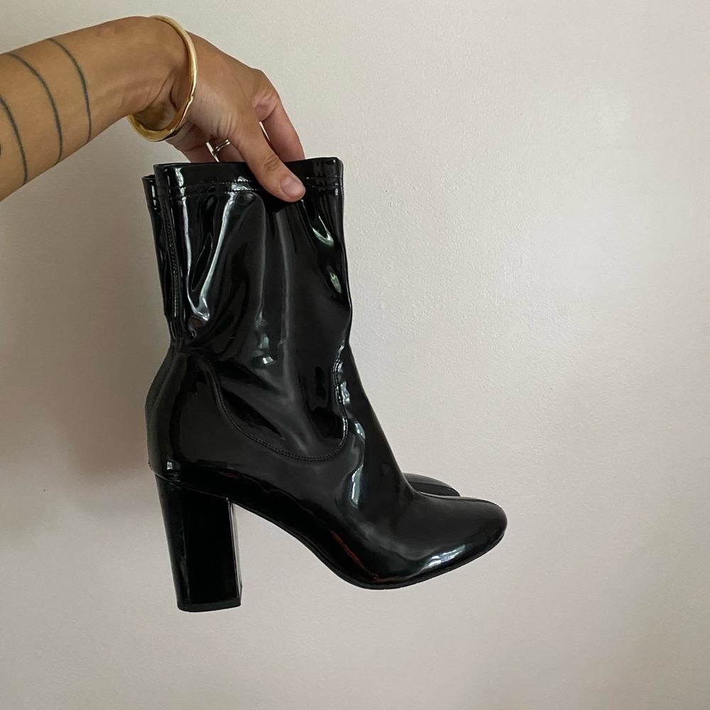 Kenneth Cole Patent Leather Vinyl Boot